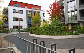 Residential complex with driveways